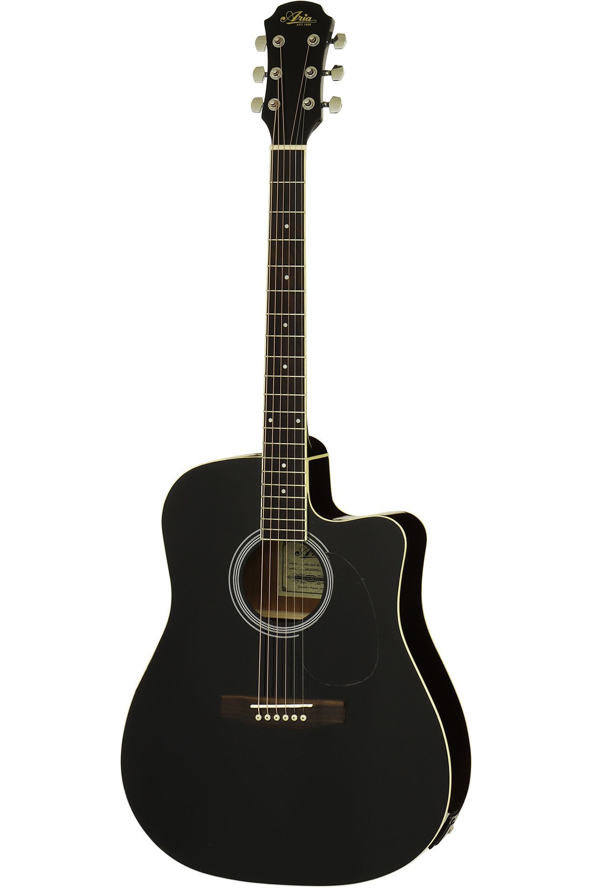 Aria AWN15CEBK Cutaway Elektro Akustik Gitar