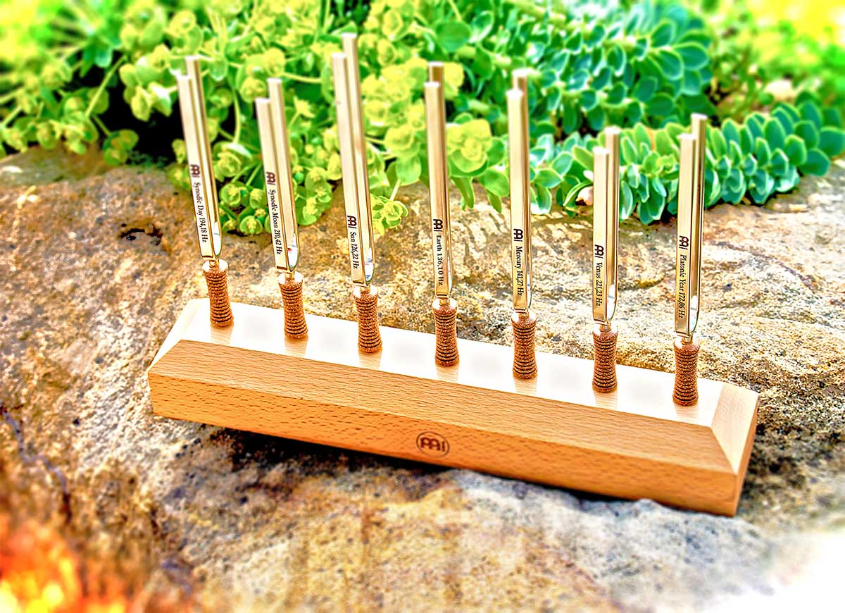 yoga meditasyon için diyapozon tuning forks seti - senkop müzik