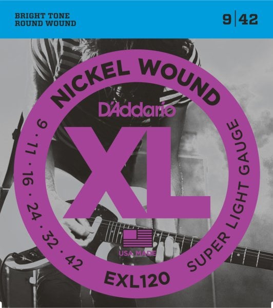 Daddario EXL120 Elektro Tel Set Set Elk Gtr XL Sup.Lite Plus