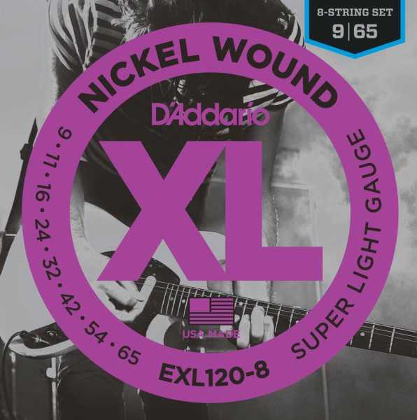 Daddario EXL1208 Set Elk Gtr XL Sup.Lite 8STR