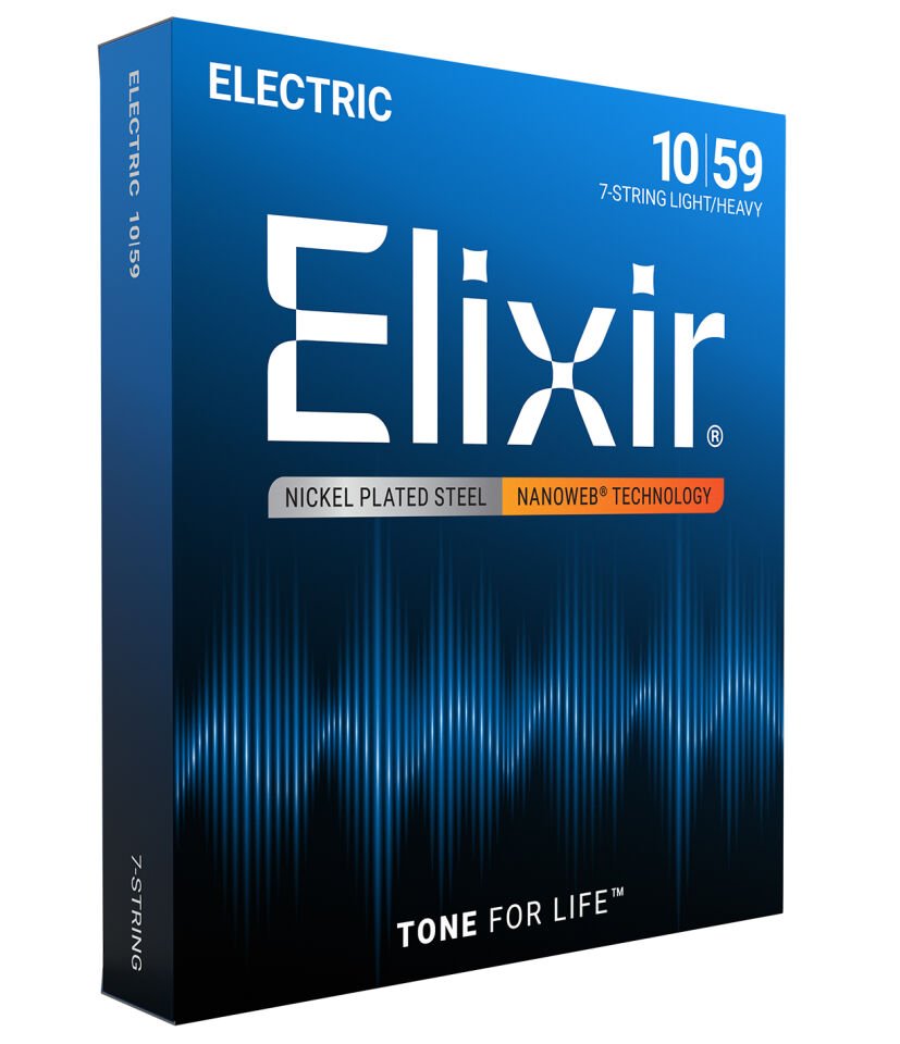 Elixir 12074 Nanoweb Light/Heavy 7 Telli Elektro Gitar Teli (10-59)