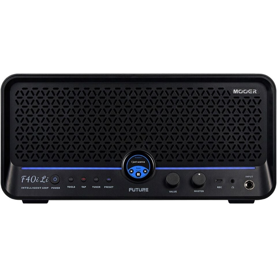 Mooer F40iLI/PB Şarjlı 40W Stereo Akıllı Gitar Amfisi Phantom Black