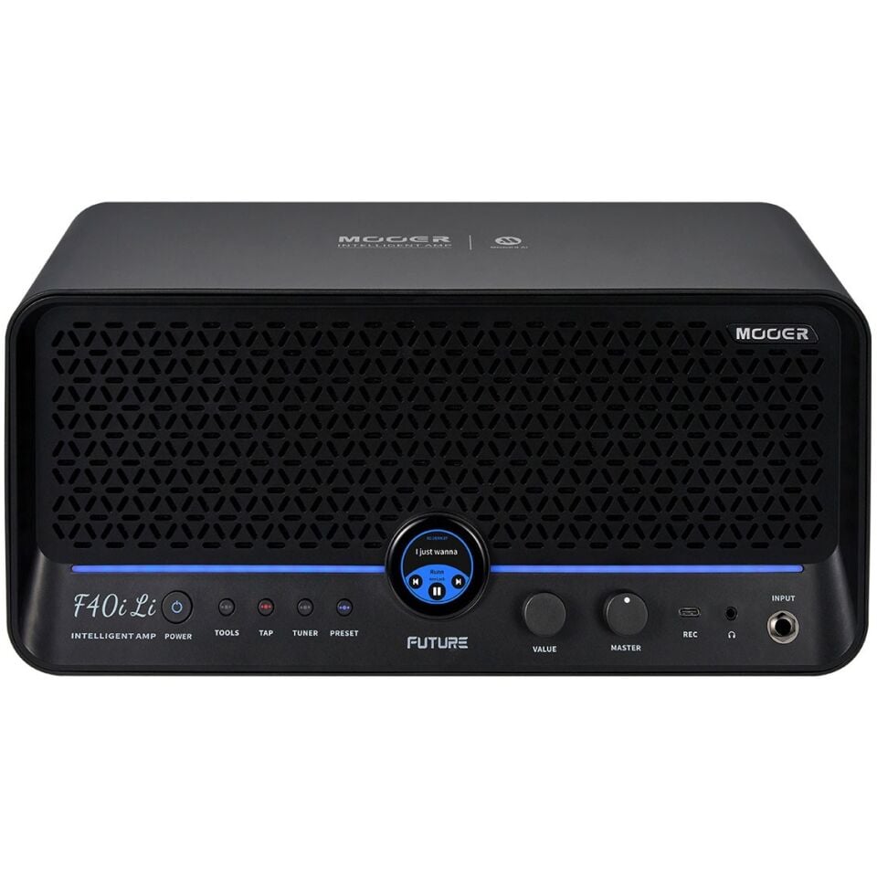 Mooer F40iLI/PB Şarjlı 40W Stereo Akıllı Gitar Amfisi Phantom Black