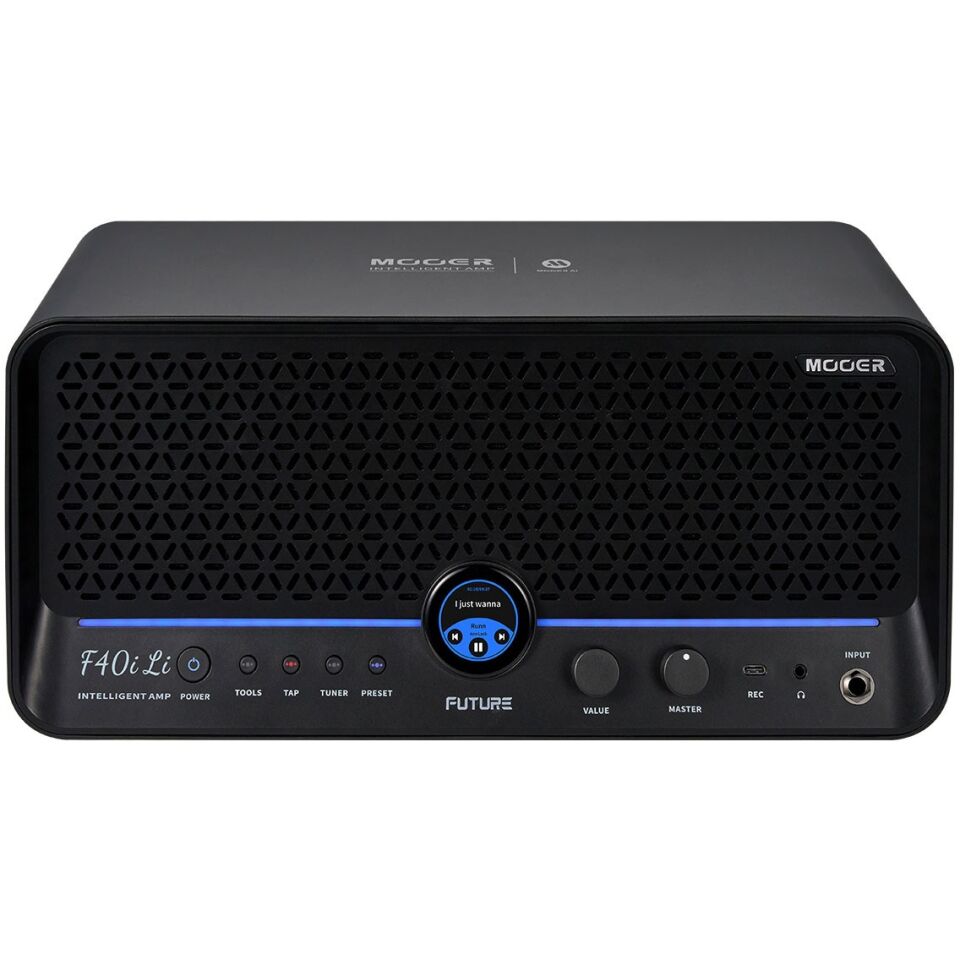 Mooer F40iLI/PB Şarjlı 40W Stereo Akıllı Gitar Amfisi Phantom Black