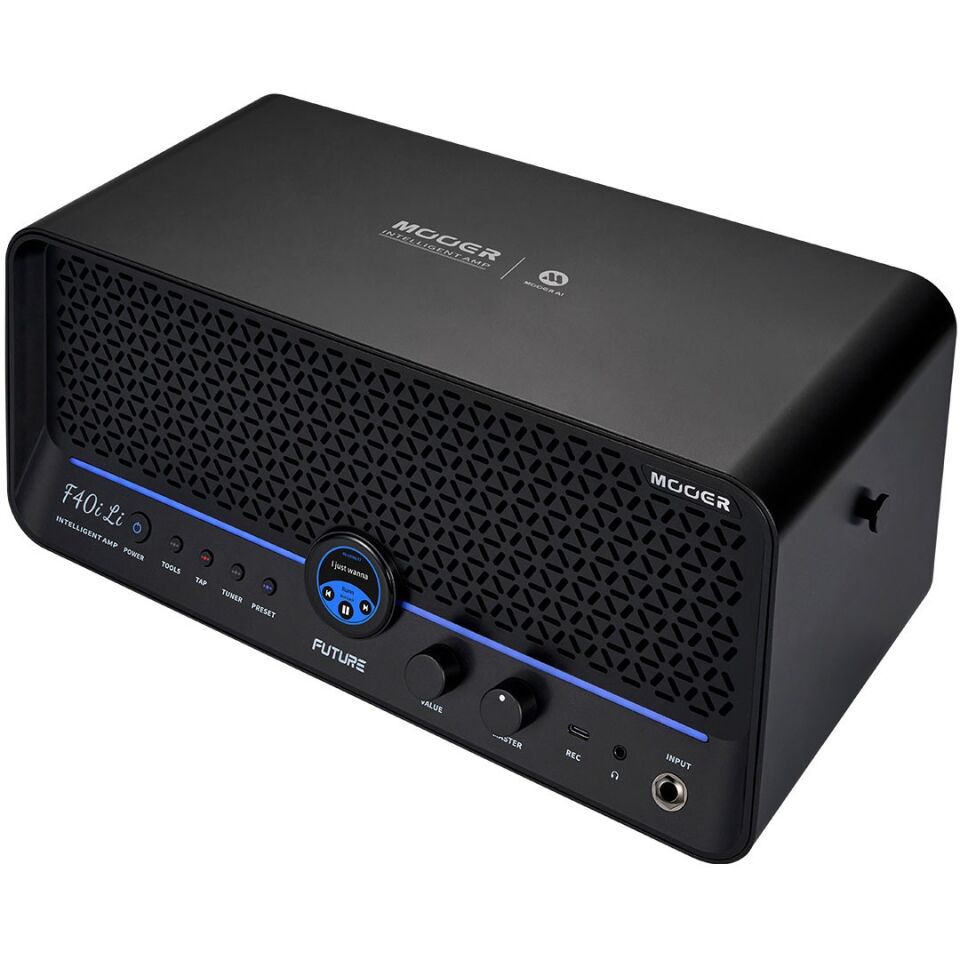 Mooer F40iLI/PB Şarjlı 40W Stereo Akıllı Gitar Amfisi Phantom Black