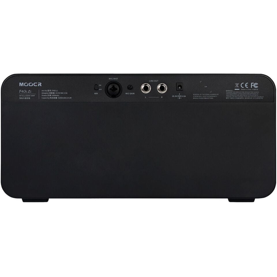 Mooer F40iLI/PB Şarjlı 40W Stereo Akıllı Gitar Amfisi Phantom Black