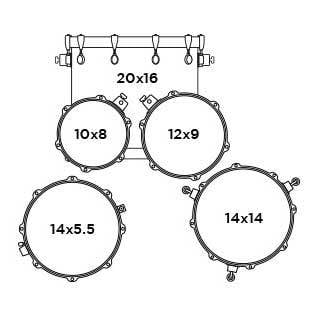 Mapex Armory Davul Seti 20+10+12+14+14S (AR504SET)