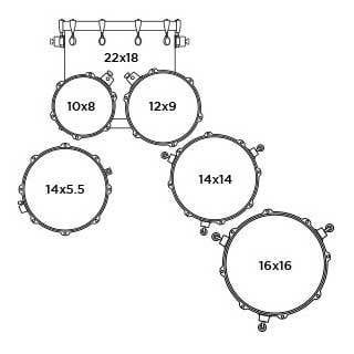 Mapex Armory Davul Seti 22+10+12+FT14+FT16+14S (AR628SET)