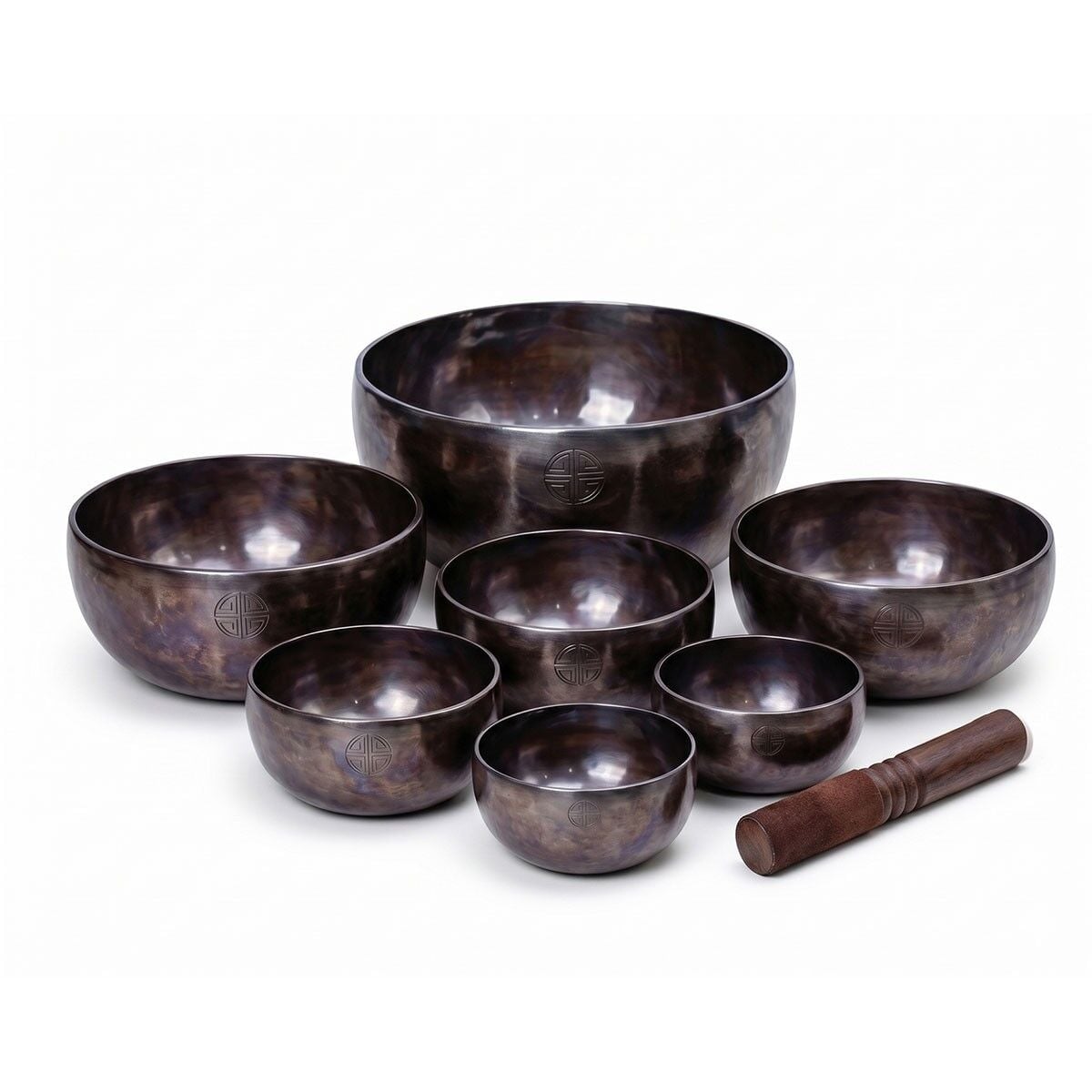 Aparmita 7'li Tibet Kasesi Seti ( Full Moon - Dark Chocolate)
