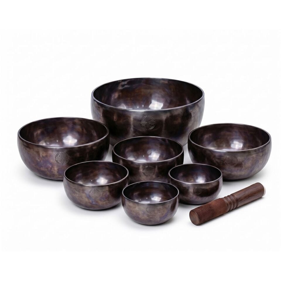 Aparmita 7'li Tibet Kasesi Seti ( Full Moon - Dark Chocolate)