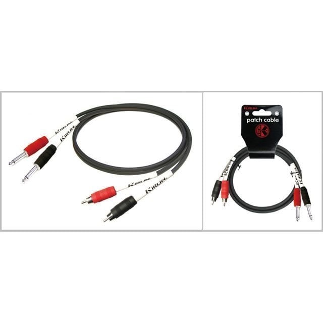 Kirlin AP403SSBK 1m. 24AWG 2x1/4'' Mono 2xRCA Kablo