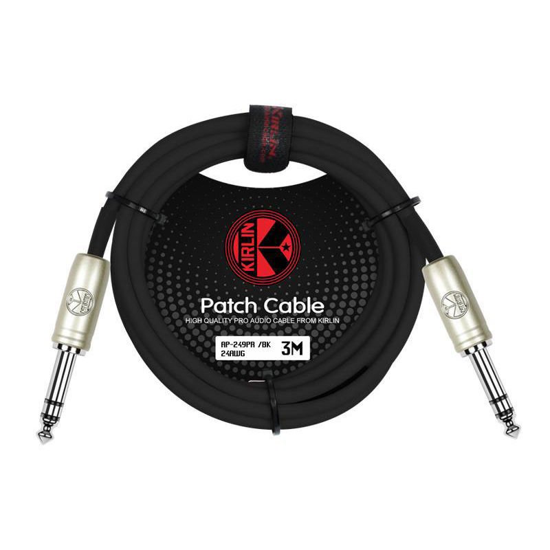 Kirlin 24AWG 1/4'' TRS Kablo (AP249PR3MBK)