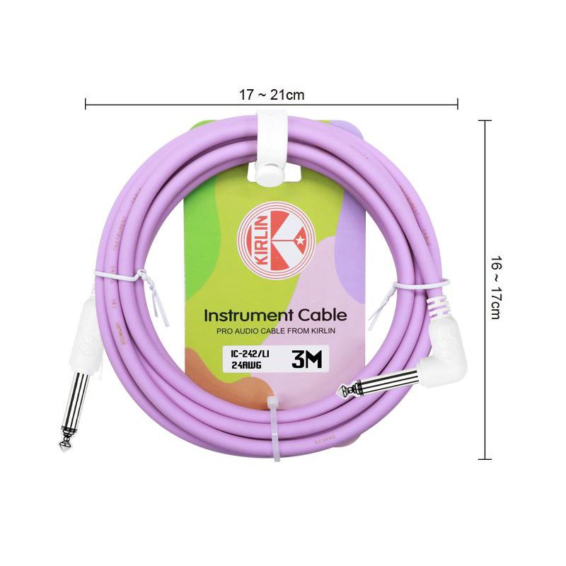 Kirlin 1/4'' Mono Plug - 1/4'' R Angle 3mt. Kablo (IC2423MLI)