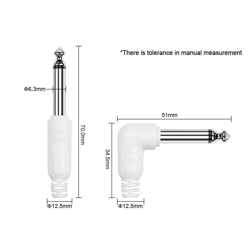 Kirlin 1/4'' Mono Plug - 1/4'' R Angle 3mt. Kablo (IC2423MLI)