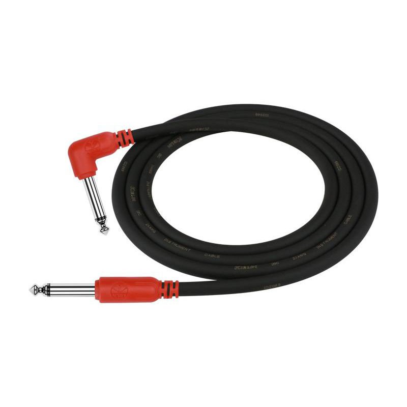 Kirlin 1/4'' Mono Plug - 1/4'' R Angle 3mt. Kablo (IC242RDC3MBK)