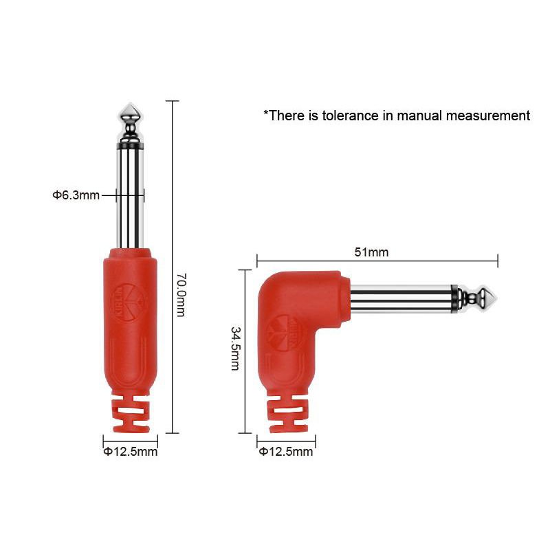 Kirlin 1/4'' Mono Plug - 1/4'' R Angle 3mt. Kablo (IC242RDC3MBK)