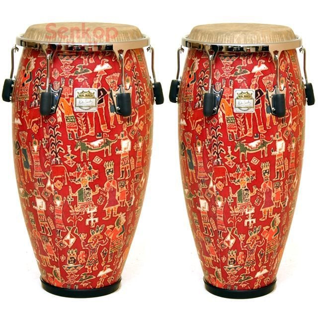 Remo 11.75''x 30''& 12.50''x 30'' Poncho Sanchez Model Batik Kachina Desenli Conga Seti