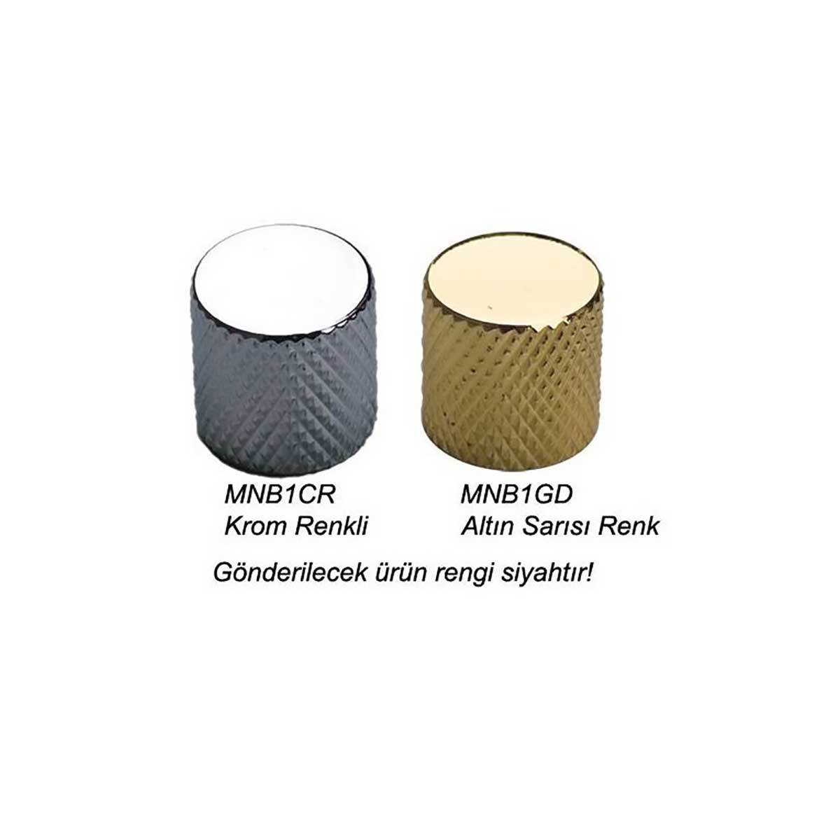 Dr Parts MNB1BK Dome Siyah Yuvarlak Elektro Gitar Kontrol Düğmesi