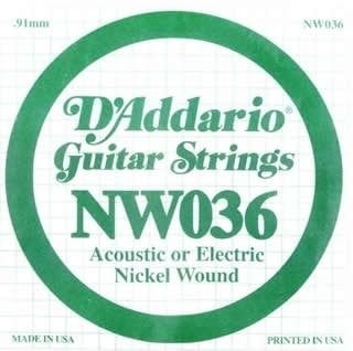 Daddario NW036 Akustik Tel Nikel Wound (Elektro & Akustik Tel La)