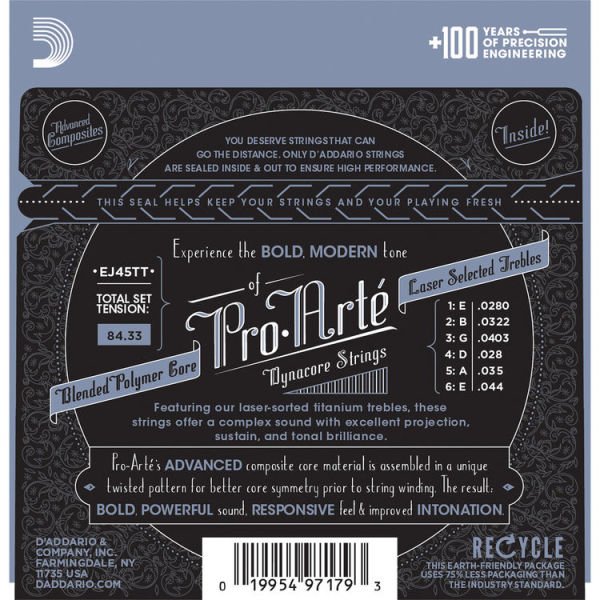 Daddario EJ45TT Set Pro Arte Dynacore Normal