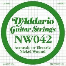 Daddario NW042 Elektro Akustik Tel Nikel Wound (Kalın Mi)