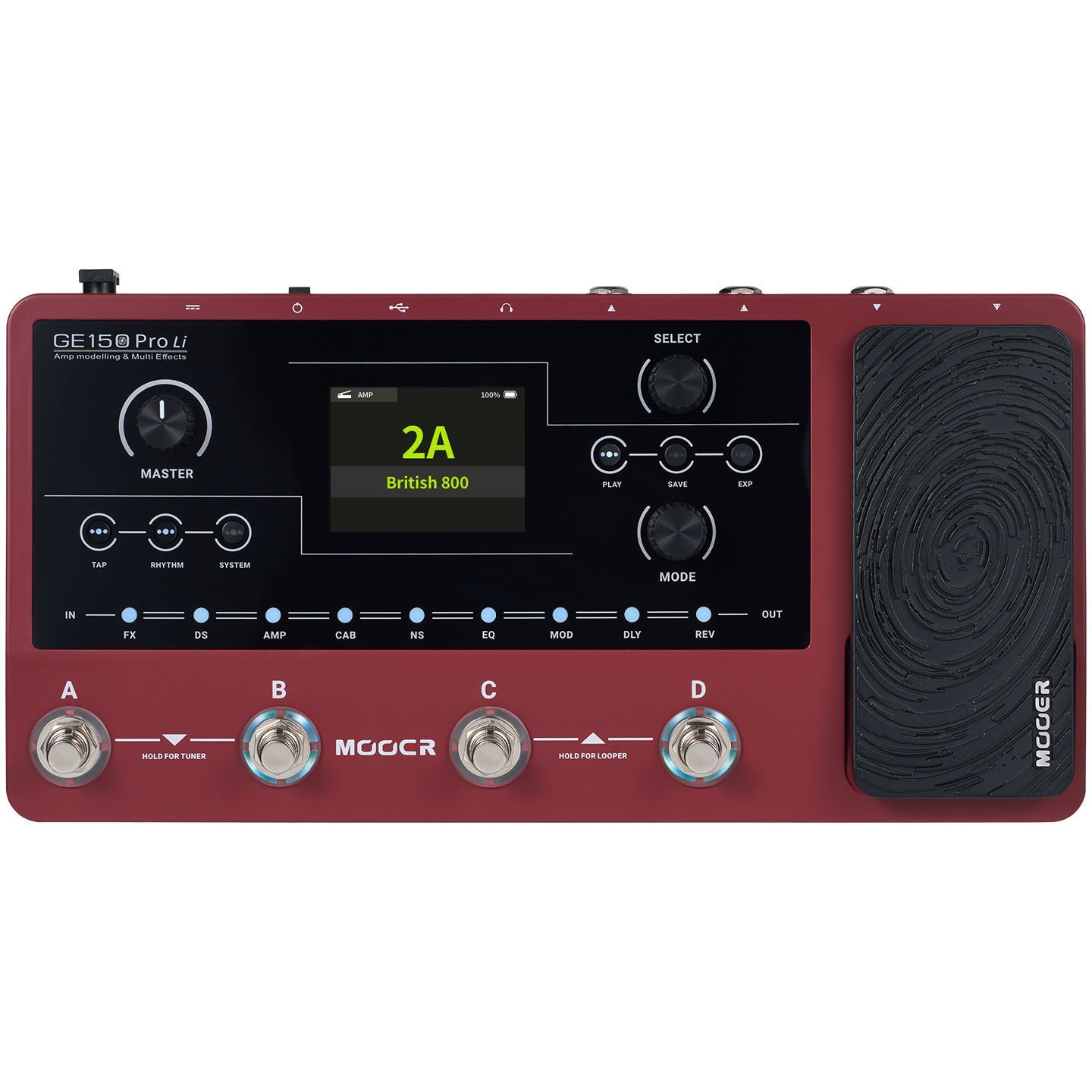 Mooer GE150 Pro (LI) Şarjlı Multi Effect Prosesör