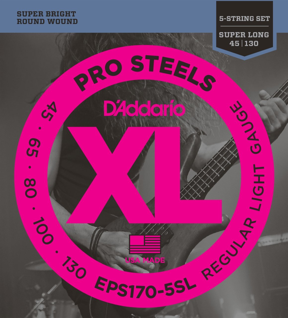 Daddario EPS1705SL Bas Tel Set Bas Set Prosteel 45130 Superlong