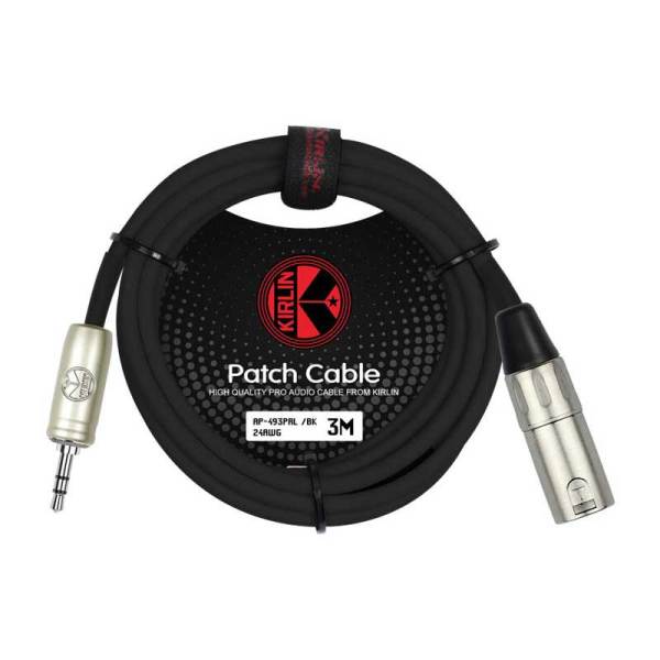 Kirlin 3mt. Patch Kablo (XLR Erkek - 3,5mm TRS)