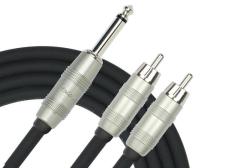 Kirlin LGY3252MBK 1/4 Mono - 2 x RCA Uç 2mt Kablo