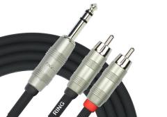Kirlin LGY3442MBK 1/4 TRS - 2 x RCA Kablo 2 mt