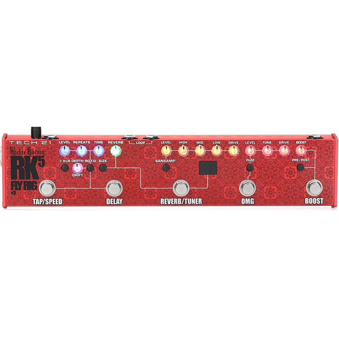 ギター TECH 21 Richie Kotzen RK5 Fly Rig Tech 21 RK5V3 Richie Kotzen 3.Nesil Fly Rig Gitar Efekt Prosesörü
