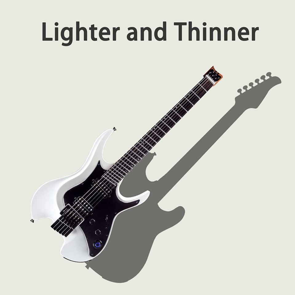 GTRS W800PWH Headless Multiscale Smart Gitar