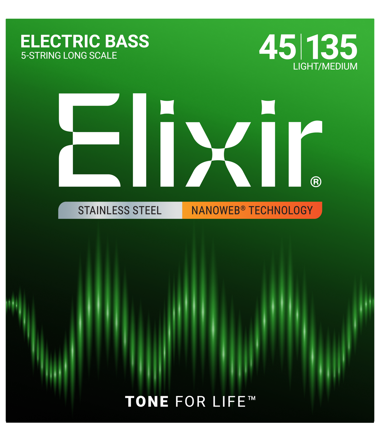 Elixir 45-135 Nanoweb 5 Telli Bas Tel Seti (14782)