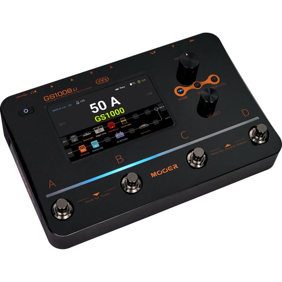 Mooer GS1000LI Şarjlı Akıllı Gitar Efekt Prosesörü