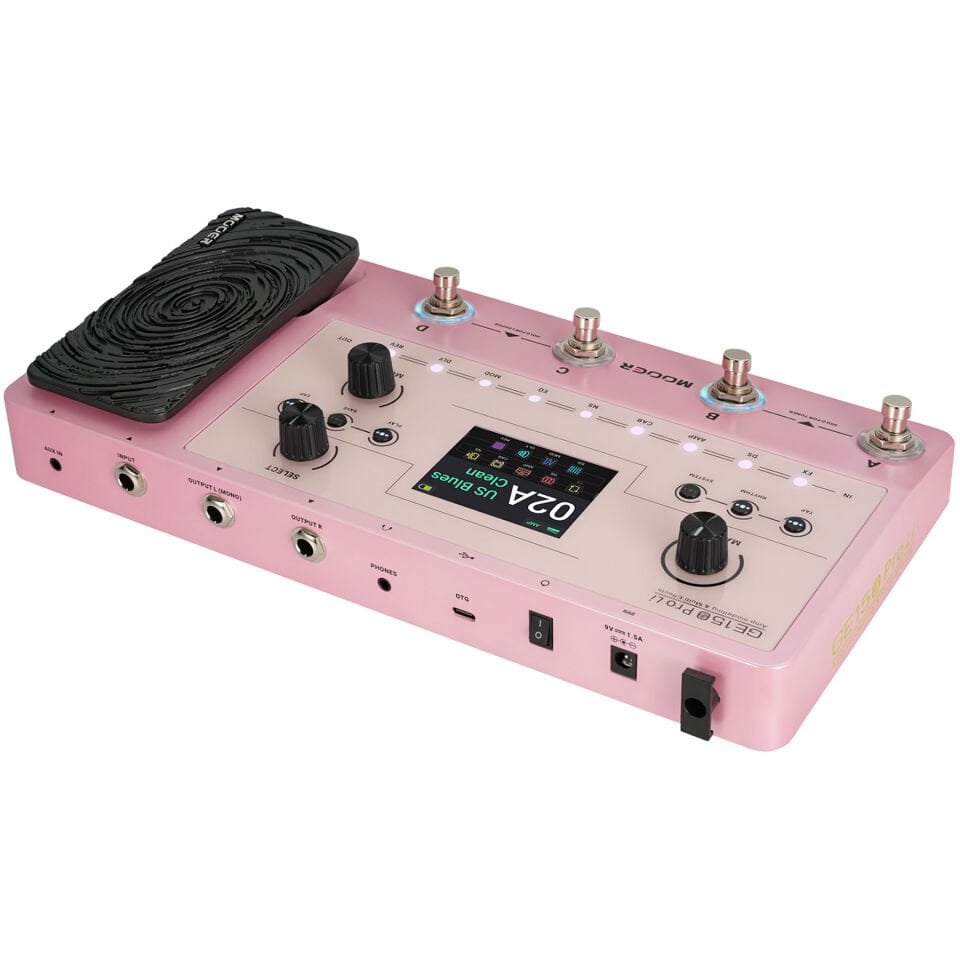 Mooer GE150 Pro (LIPK) Şarjlı Gitar Efekt Prosesörü (Pembe)