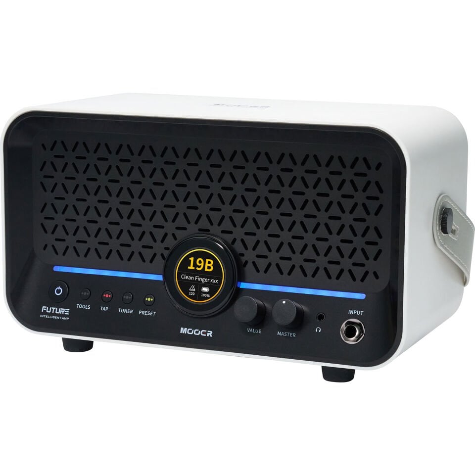 Mooer F15iLISWH Şarjlı Akıllı Gitar Amfisi (Snowfall White)