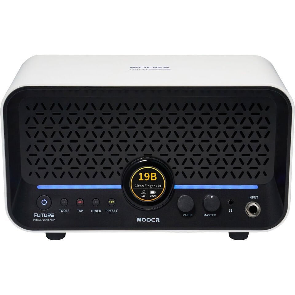 Mooer F15iLISWH Şarjlı Akıllı Gitar Amfisi (Snowfall White)