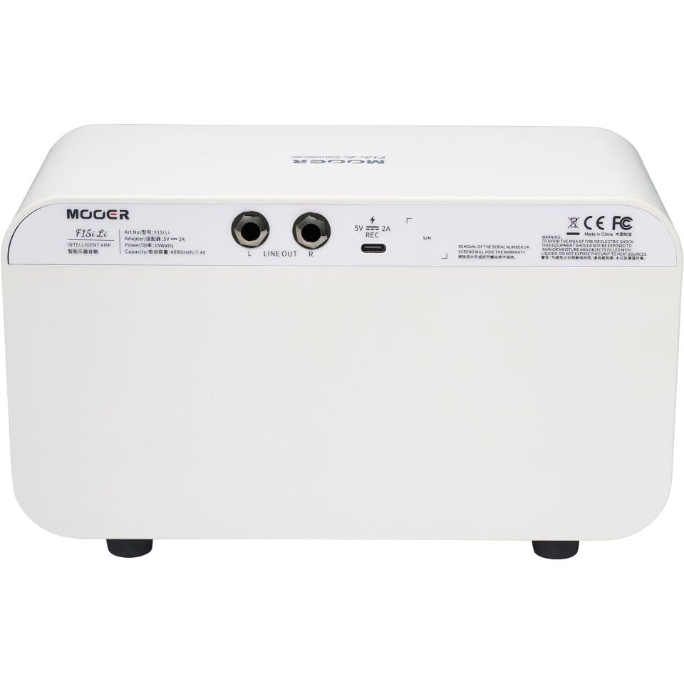 Mooer F15iLISWH Şarjlı Akıllı Gitar Amfisi (Snowfall White)