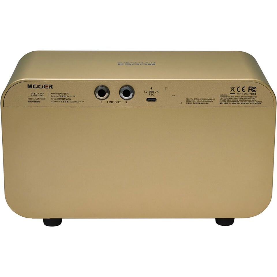 Mooer F15iLIIGL Şarjlı Akıllı Gitar Amfisi (Imperial Gold)