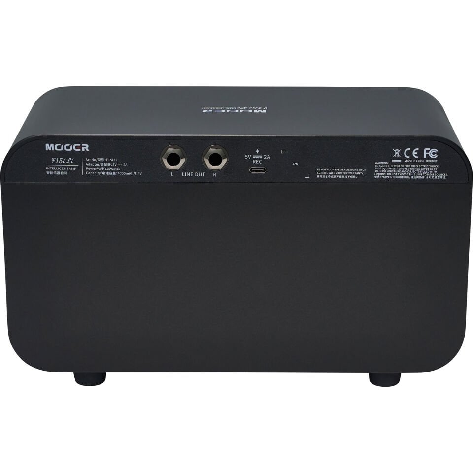 Mooer F15iLiPBK Şarjlı Akıllı Gitar Amfisi (Phantom Black)