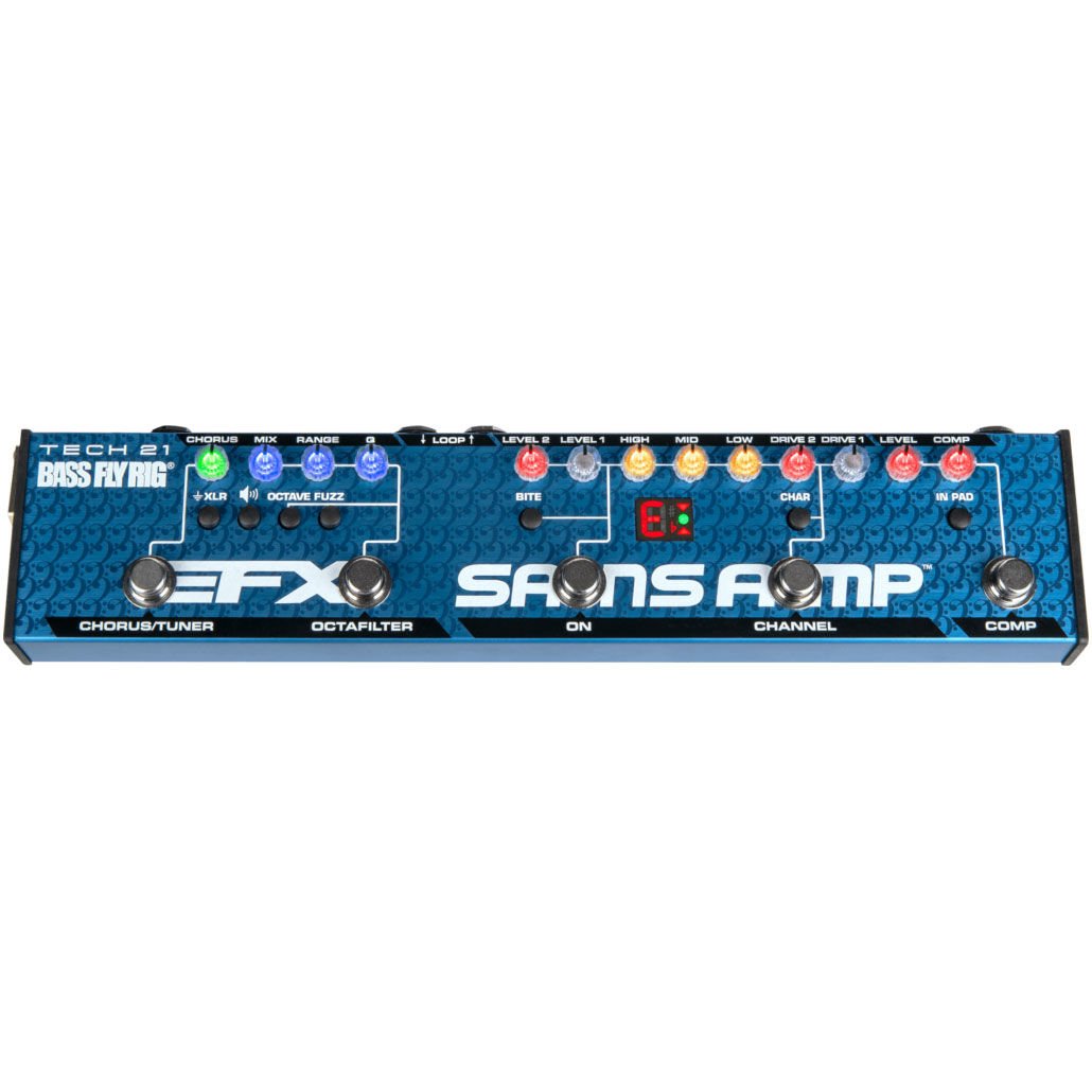 ベース tech21 SANSAMP BASS FLY RIG V2 Tech 21 Bass Fly Rig Pedal Prosesör V.2 (FRBASSV2)