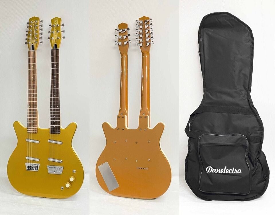 Danelectro Çift Saplı 6 ve 12 Telli Elektro Gitar (DBN612GLD)