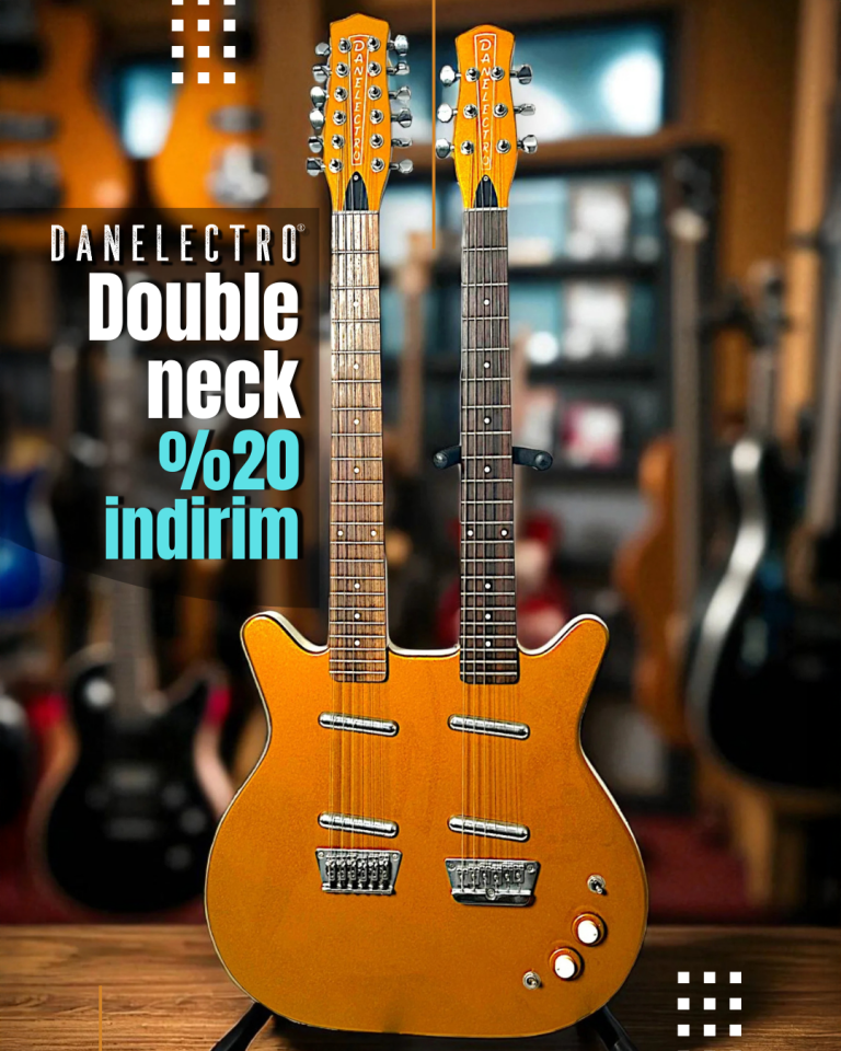 Danelectro Çift Saplı 6 ve 12 Telli Elektro Gitar (DBN612GLD)
