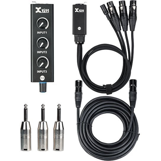 Xvive PX Portatif 3-Kanal Kişisel Mixer Sistemi (PXBLACK)