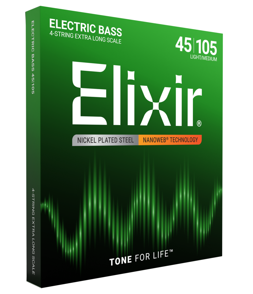 Elixir 045-105 Nanoweb Ex Long Bas Gitar Teli (14087)