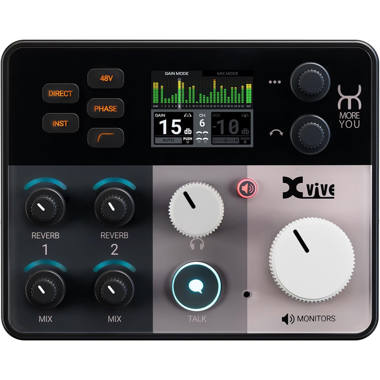 Xvive More You HUB 2 Kanal Ses Kartı + Kişisel Monitör