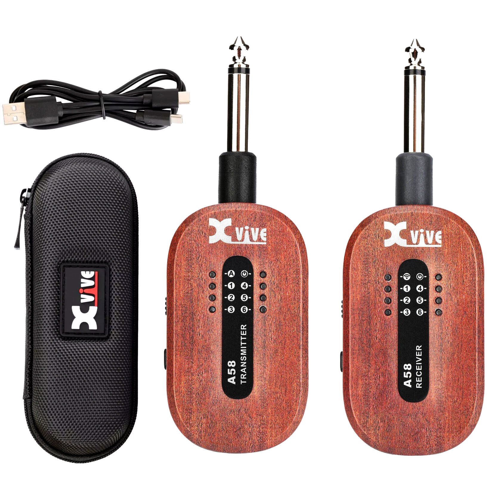 Xvive A58MH 5.8GHz Gitar Telsiz Sistemi Mahogany