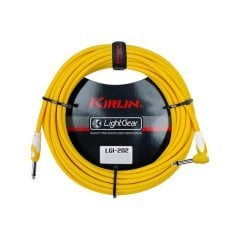 Kirlin LGI-202YE 1/4'' Mono Düz Uç - Dik Açılı 3 Metre Kablo
