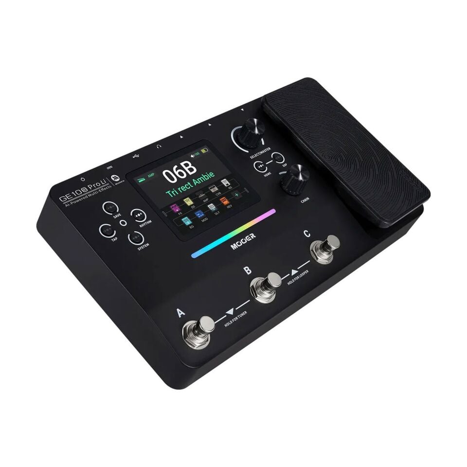 Mooer GE100PRO Li Şarjlı Gitar Efekt Prosesörü (AI ve MNRS/NAM Desteği)