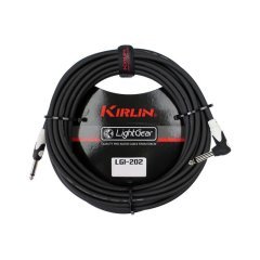 Kirlin LGI-202BK 1/4'' Mono Düz Uç - Dik Açılı 3 Metre Kablo